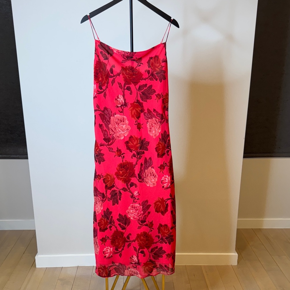C/MEO Collective Pink Floral Midi Dress